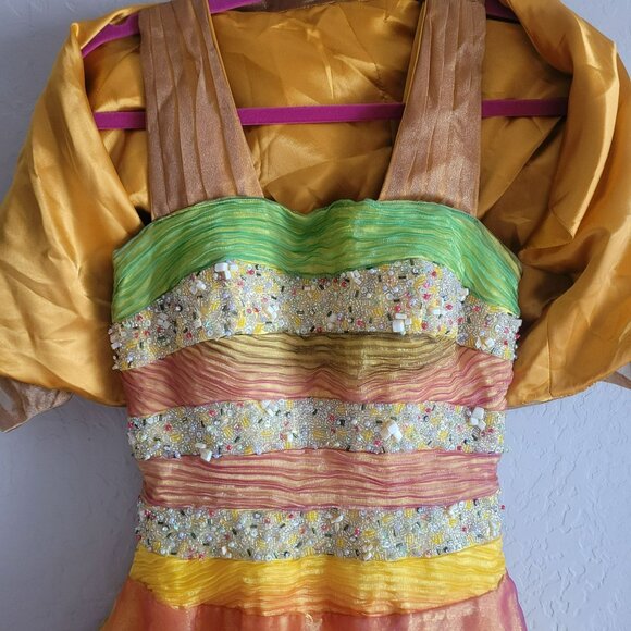 Xcite Vintage Beaded Gown Ball Gown Size M - Picture 6 of 11